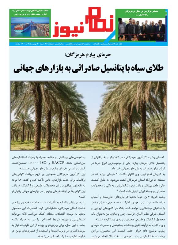هفته نامه نمام نیوز شماره246 منتشر شد